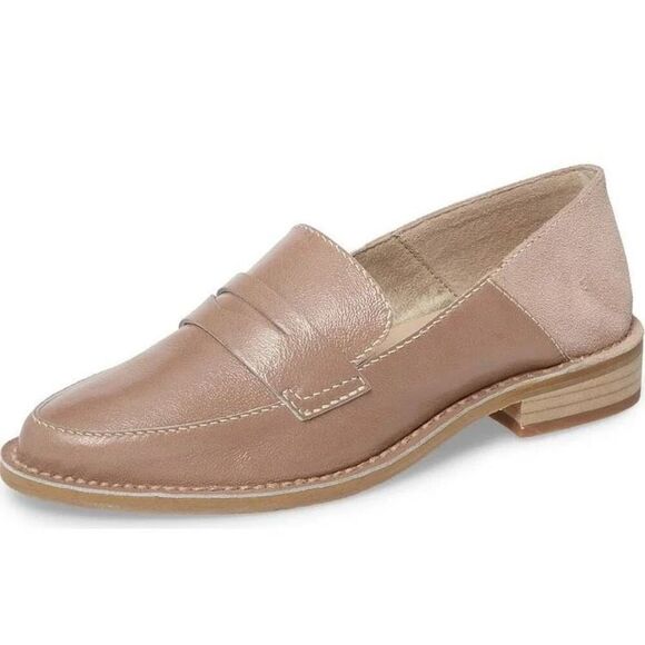 Kelsi Dagger Brooklyn Two Tone Leather Suede Women's Penny Loafers Sz 8 - Picture 1 of 9